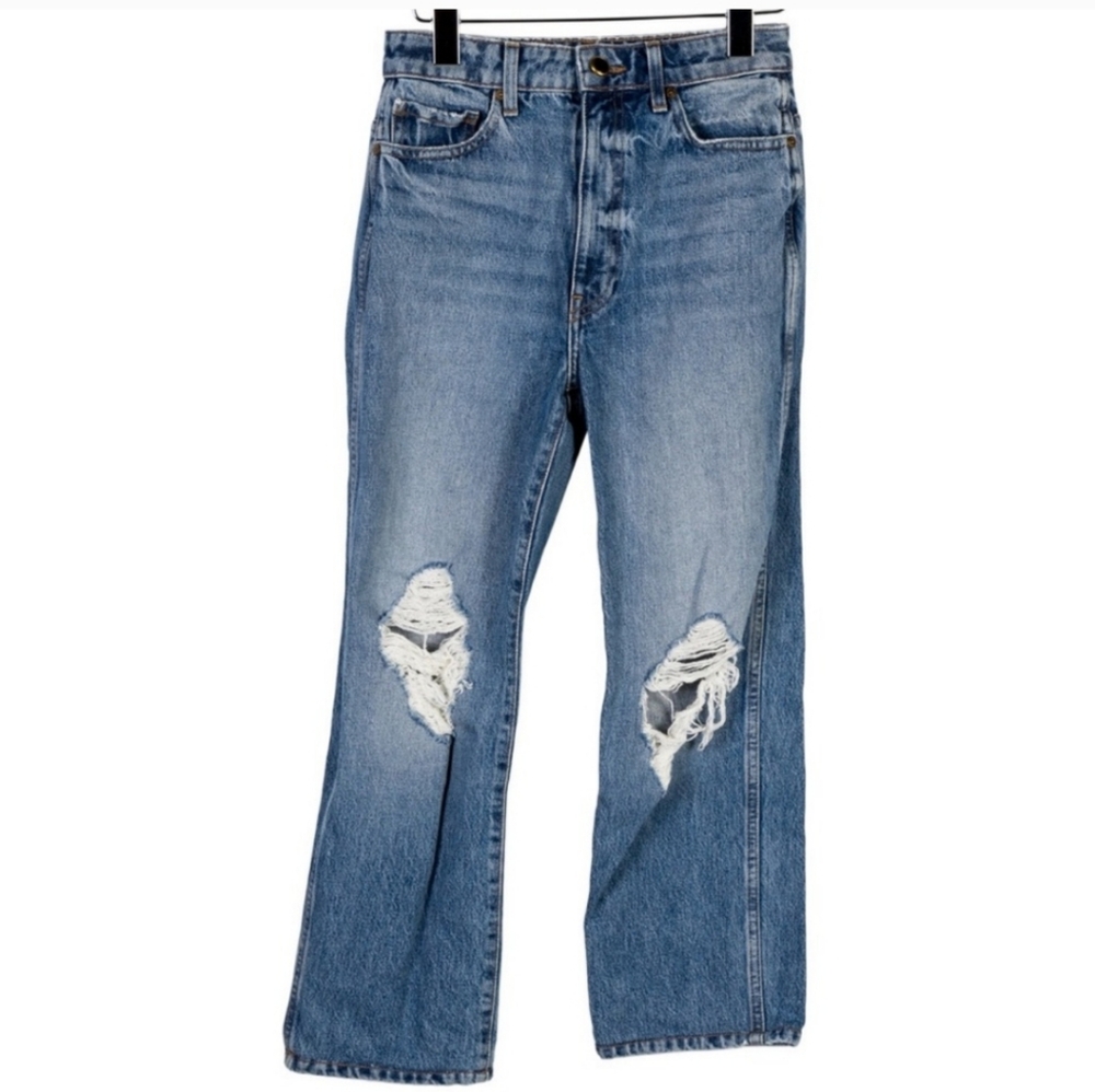KHAITE Abigail Women's Blue Distressed Jeans